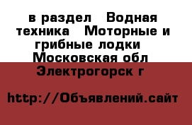  в раздел : Водная техника » Моторные и грибные лодки . Московская обл.,Электрогорск г.